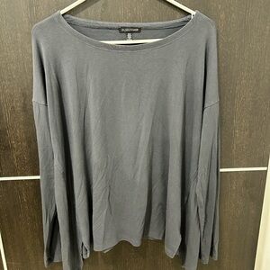 Eileen Fisher Charcoal Long Sleeve Tee